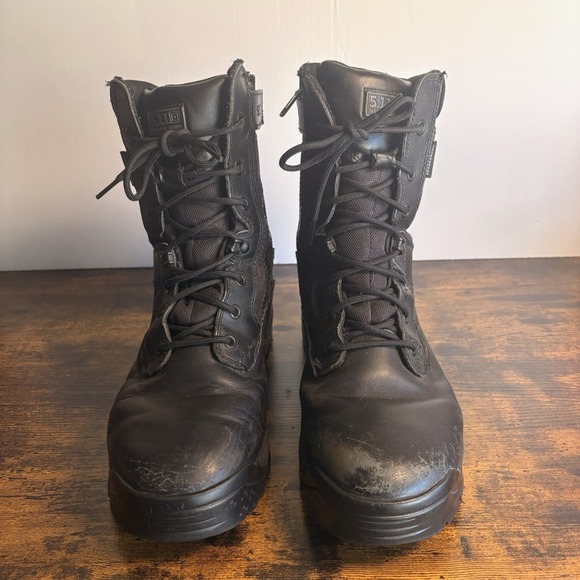 5.11 Tactical‎ ATAC 8" Storm Boots Mens Sz 11 Black Side Zip Military Tactical - Picture 3 of 13
